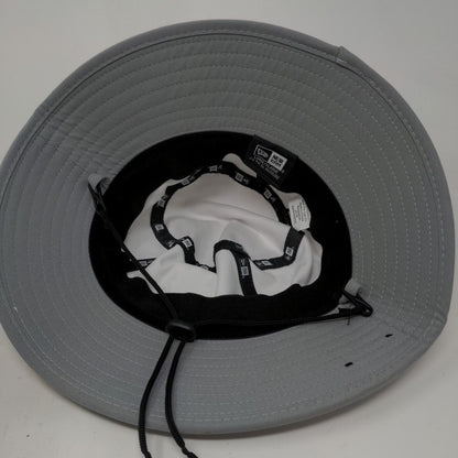 New Era Men's Sun Hat Wide Brim White Size L/XL 3D Flower Logo 100% Polyester