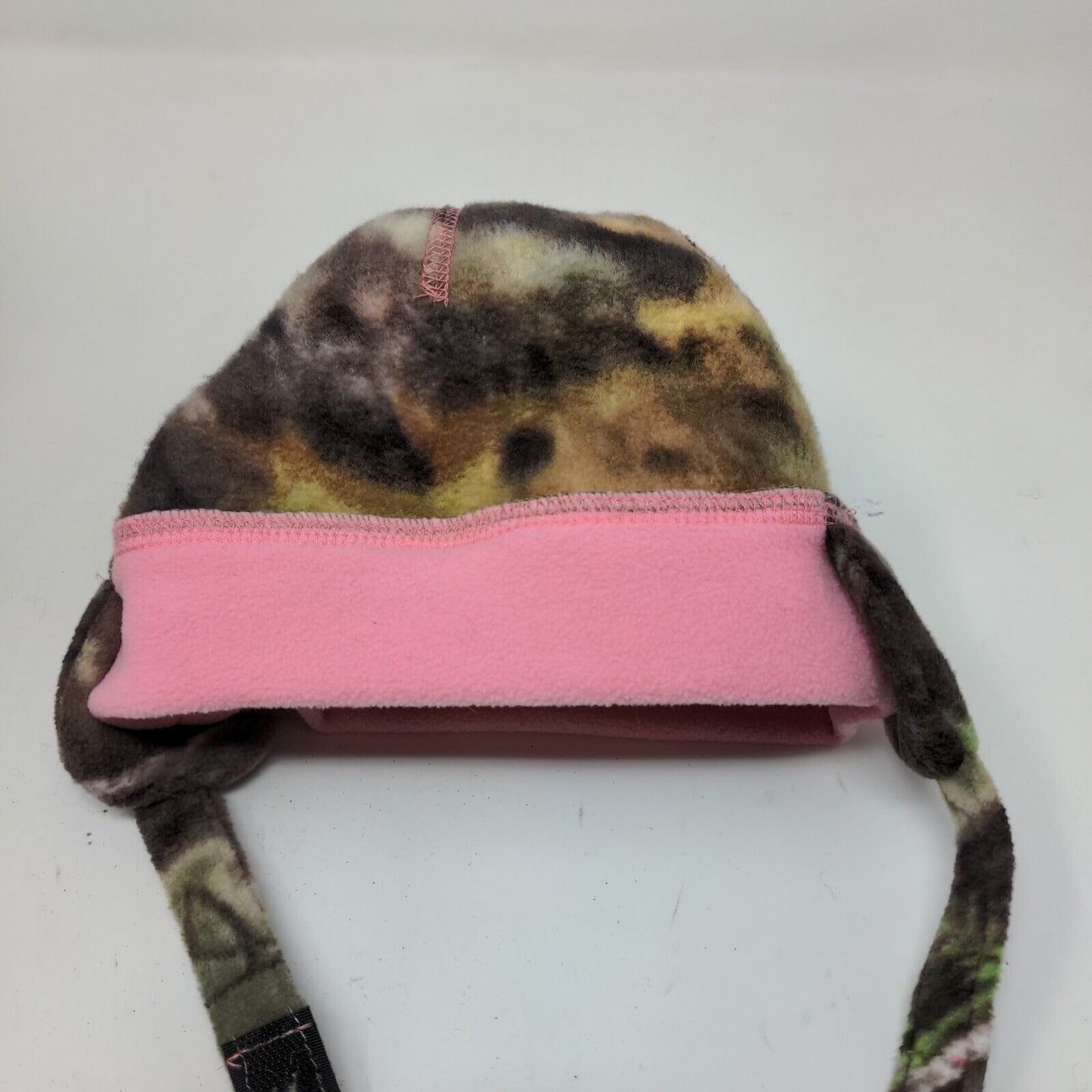 Huntworth Girls Camo Beanie Hat Fleece Green Brown Pink One Size Embroidered