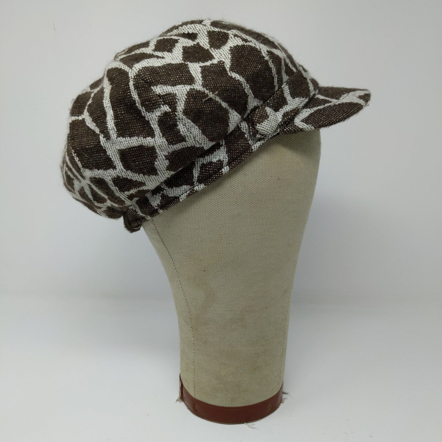 Angela & William Cheetah Print Pattern Hat Brown White OSFA Logo