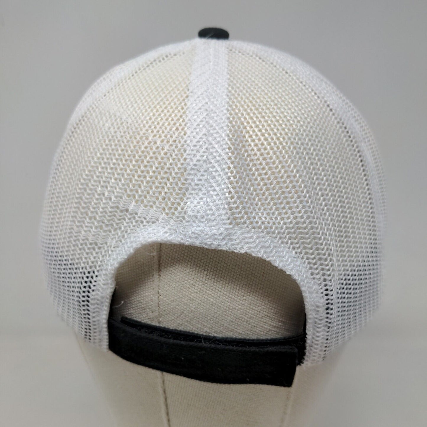 Cap America Men's Strapback Mesh Back Hat Black White Indiana Hoosier Lottery