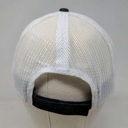 Cap America Men's Strapback Mesh Back Hat Black White Indiana Hoosier Lottery