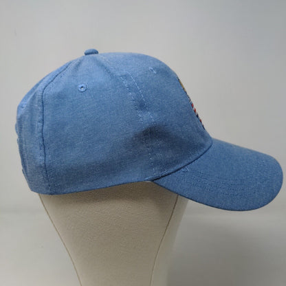 Peanuts Men's Strapback Hat Blue OSFM Embroidered Snoopy Logo Patriotic