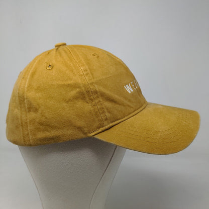 Francesca's Women's Slideback Hat Yellow Size OS Embroidered Weekend Logo