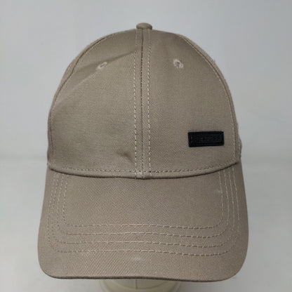 Cacuss Men's Slideback Hat Tan Size OS Patch Logo 100% Cotton