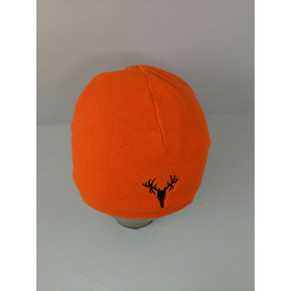 Hot Shot Orange Deer Beanie Hat Soft Warm One Size Fits Embroidered Logo