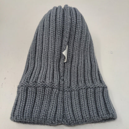 Graydi Men's Beanie Hat Cap Gray Knit 100% Acrylic Patch Logo