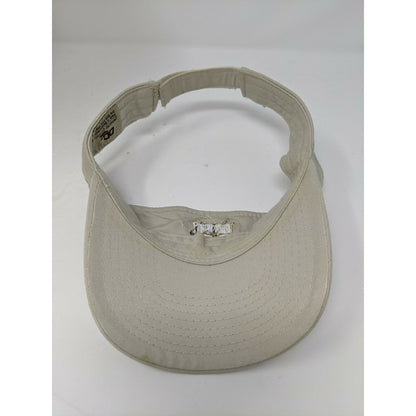 Brickyard Crossing Golf Visor Strapback White/Beige OSFM Embroidered Logo