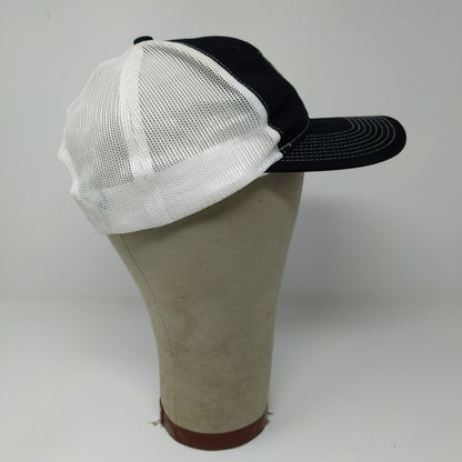 Port Authority Snapback Meshback Hat Embroidered ZLL Black White