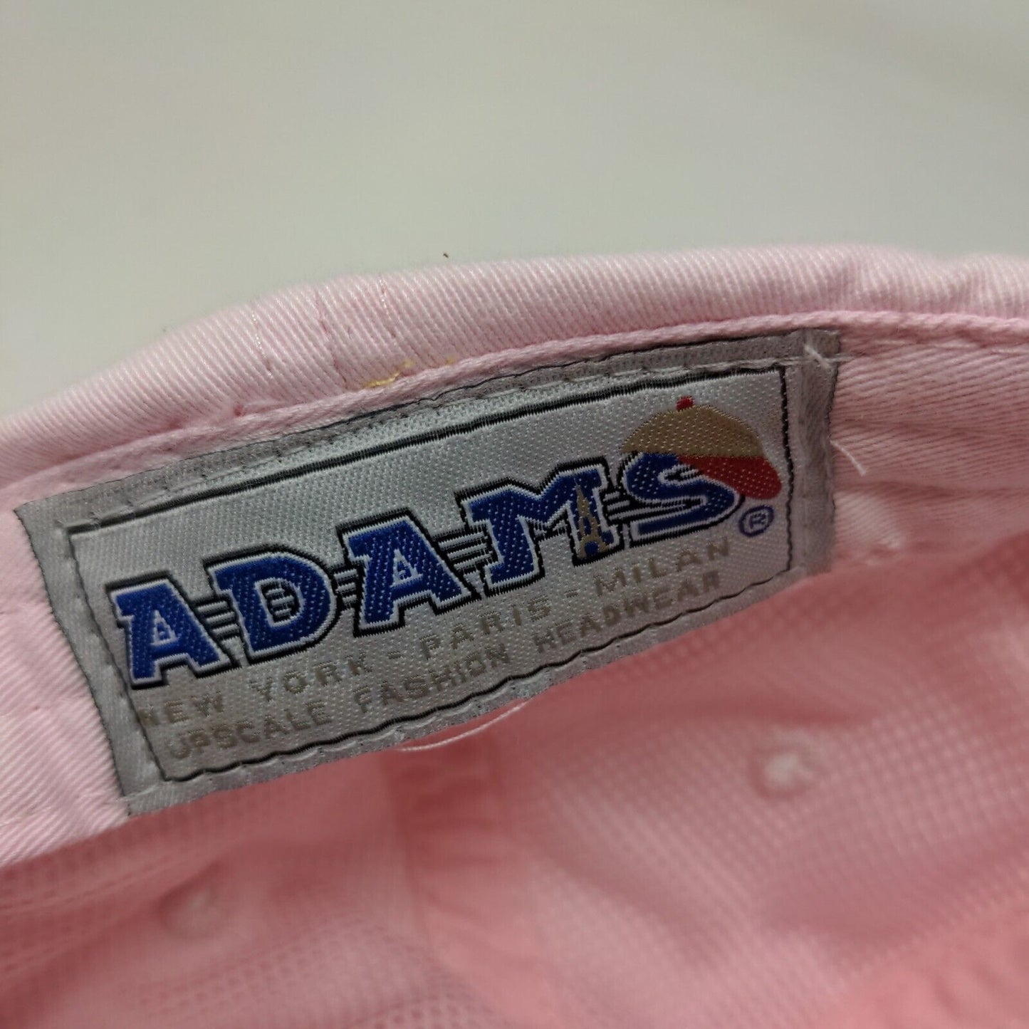 Adams Women's Slideback Hat Pink Embroidered Horse Equestrian Logo Cotton