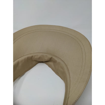 Womens Gitano Sun Visor Hat Brown Tan Beige Tie Back Blank Wide Brim