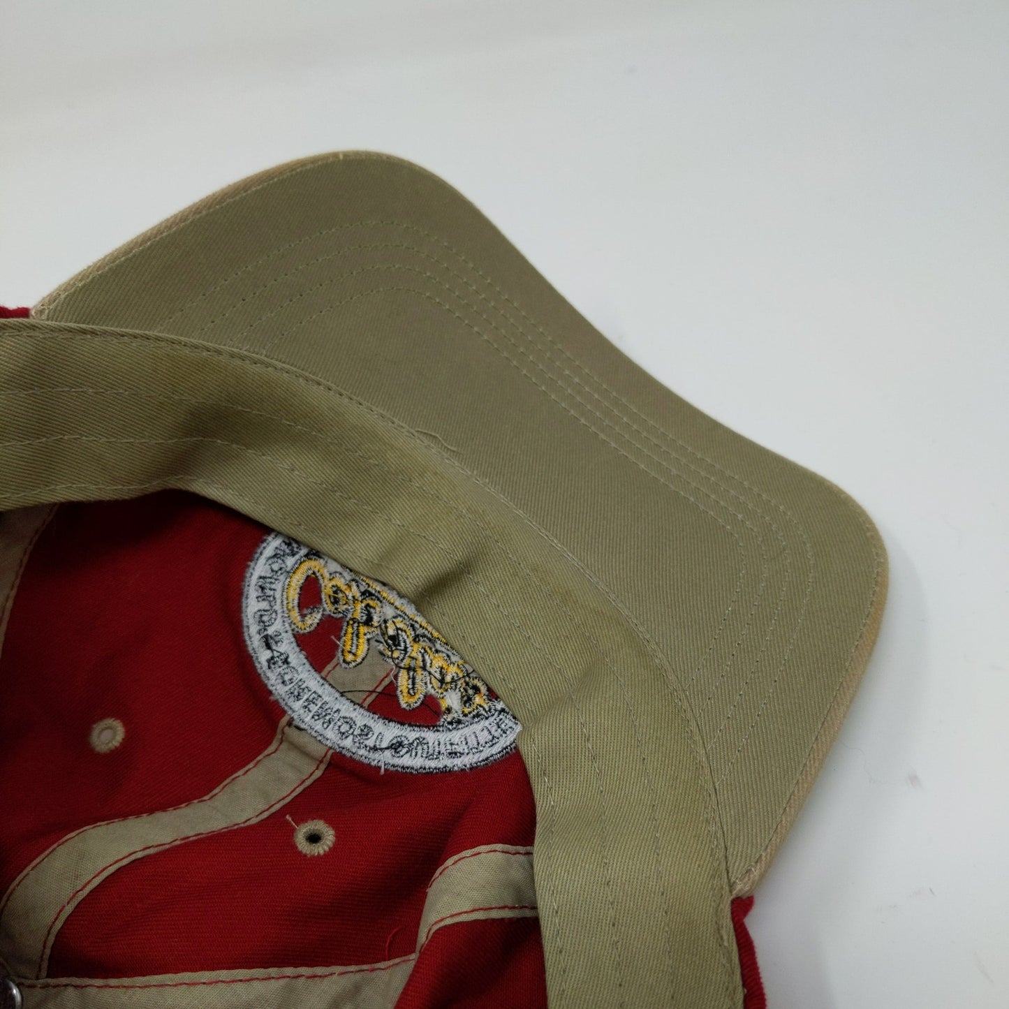 Paramount Headgear Cabela's Slideback Hat Embroidered Logo Red OSFA