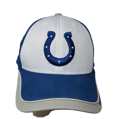 Reebok NFL Equipment Men's Strapback Hat Blue White Indianapolis Colts Logo