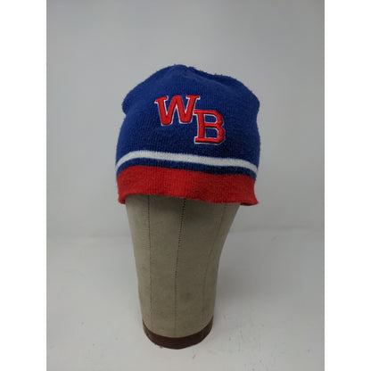 PrepGear Beanie Hat 100% Acrylic Red White Blue Embroidered WB Logo