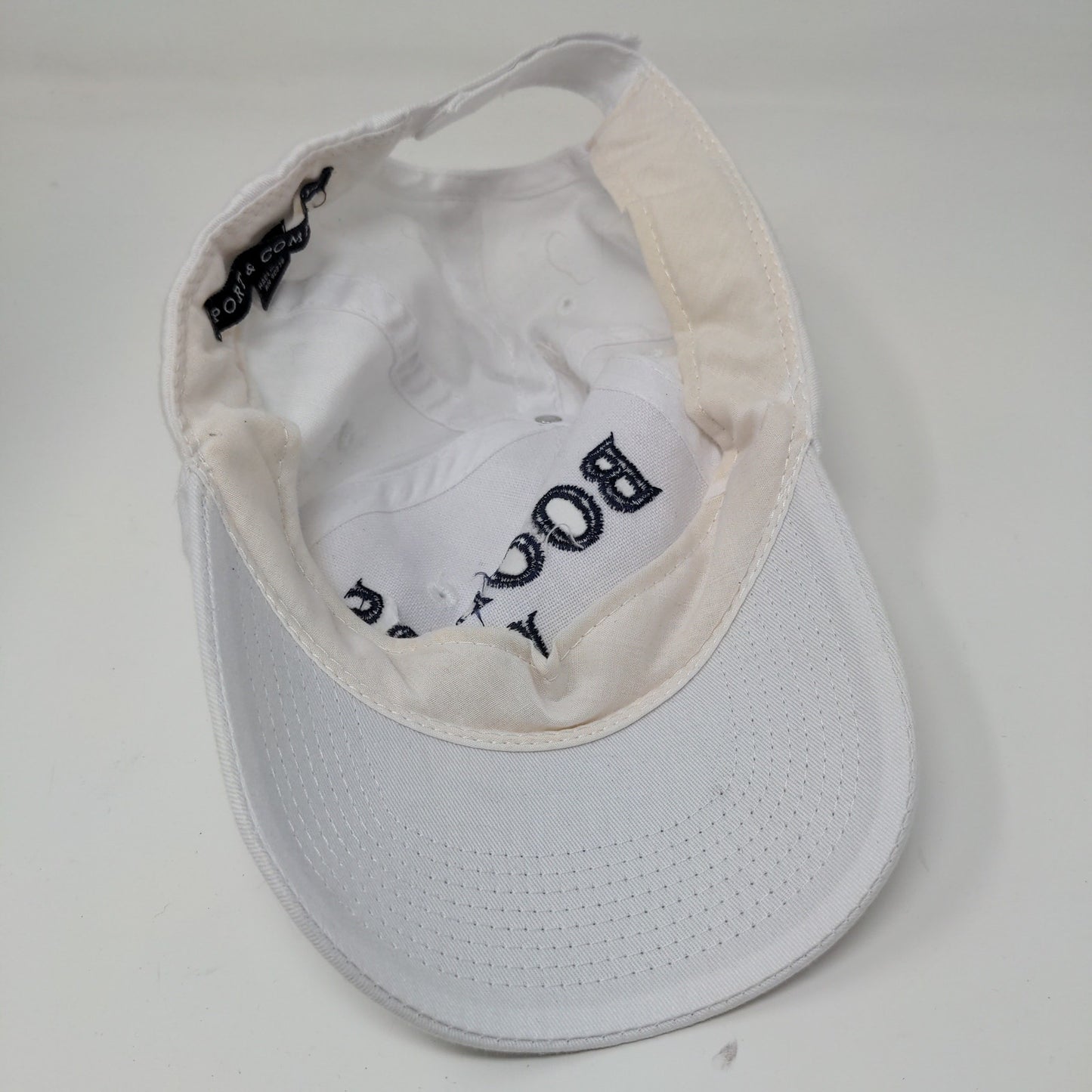 Port & Company Boomers Up Dad Hat White Strapback Embroidered Spell Out