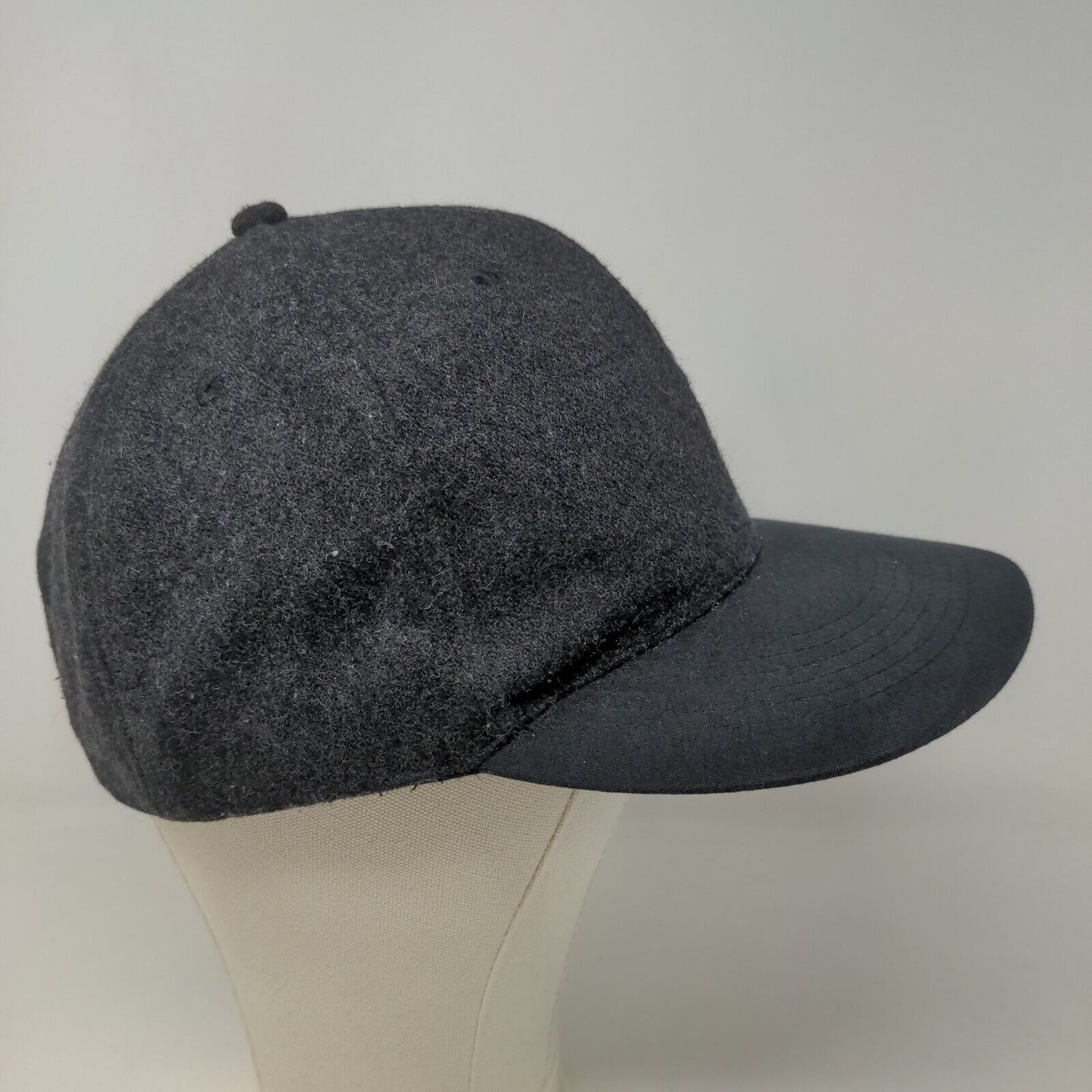Unbranded Men's Snapback Hat Black Blank Knit Vent Holes Adjustable