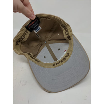 Flexfit Bridgestone Junior Golf Tour Lids Hat Size S-M Brown Tan