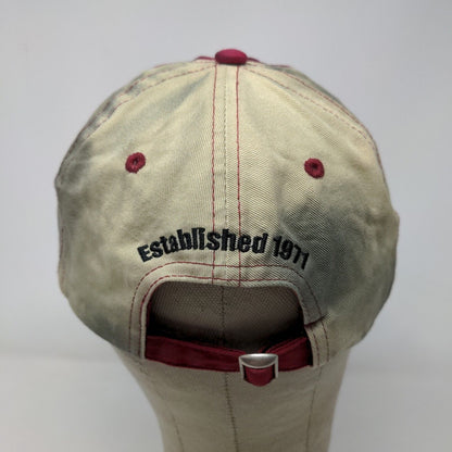 Barrett Jackson Men's Slideback Hat Cap Red Tan Adjustable Embroidered