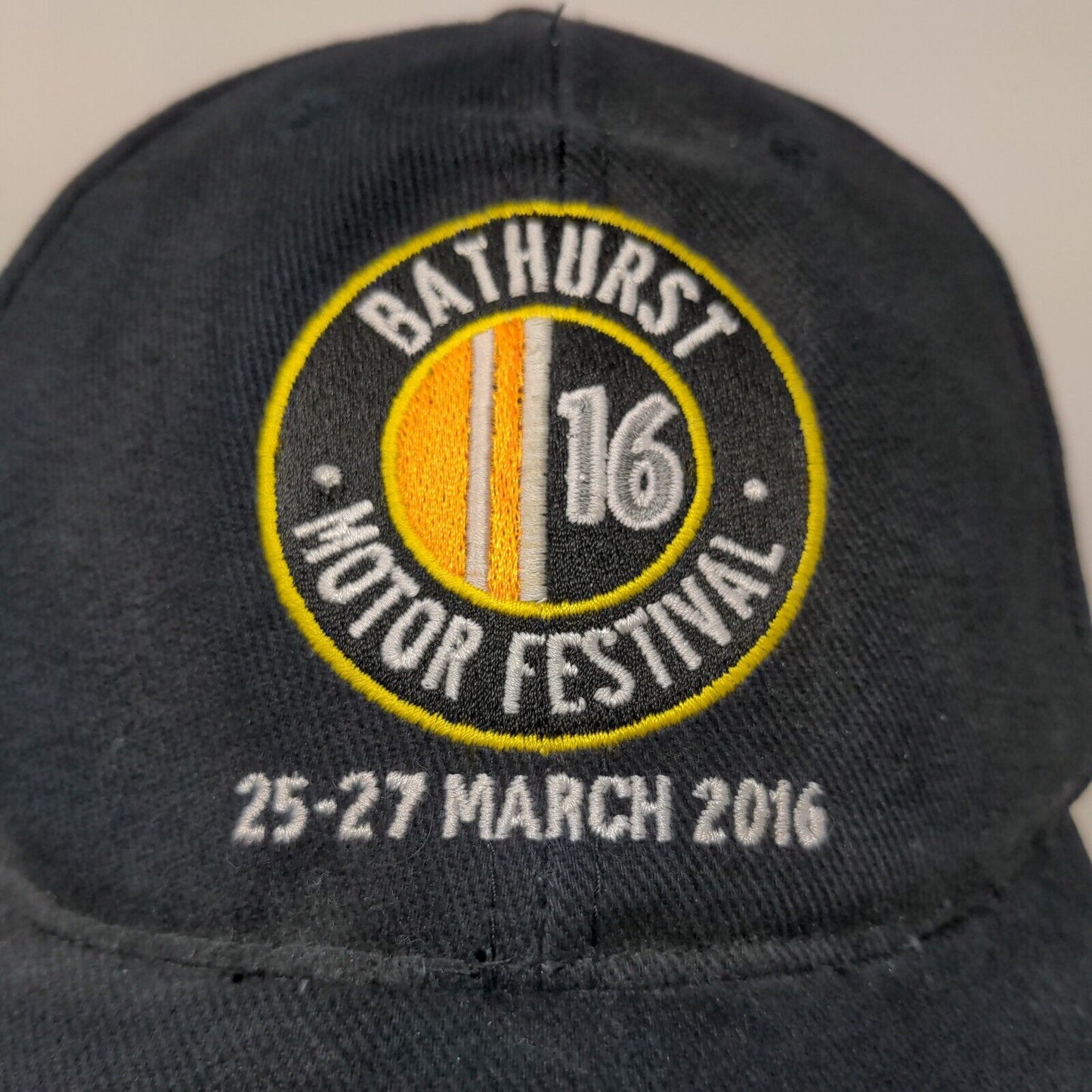 Bathurst Motor Festival 2016 Strapback Hat Black OSFA Embroidered Logo