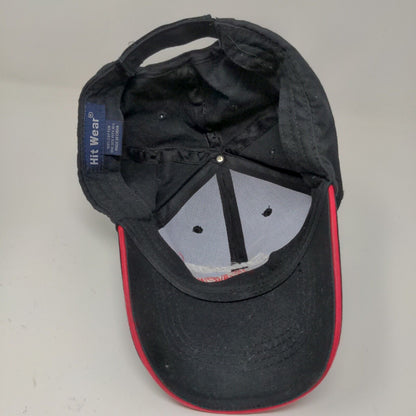 Snap On Racing Hit Wear Black Red Hat Cap Adjustable Embroidered 100 Cotton OSFA