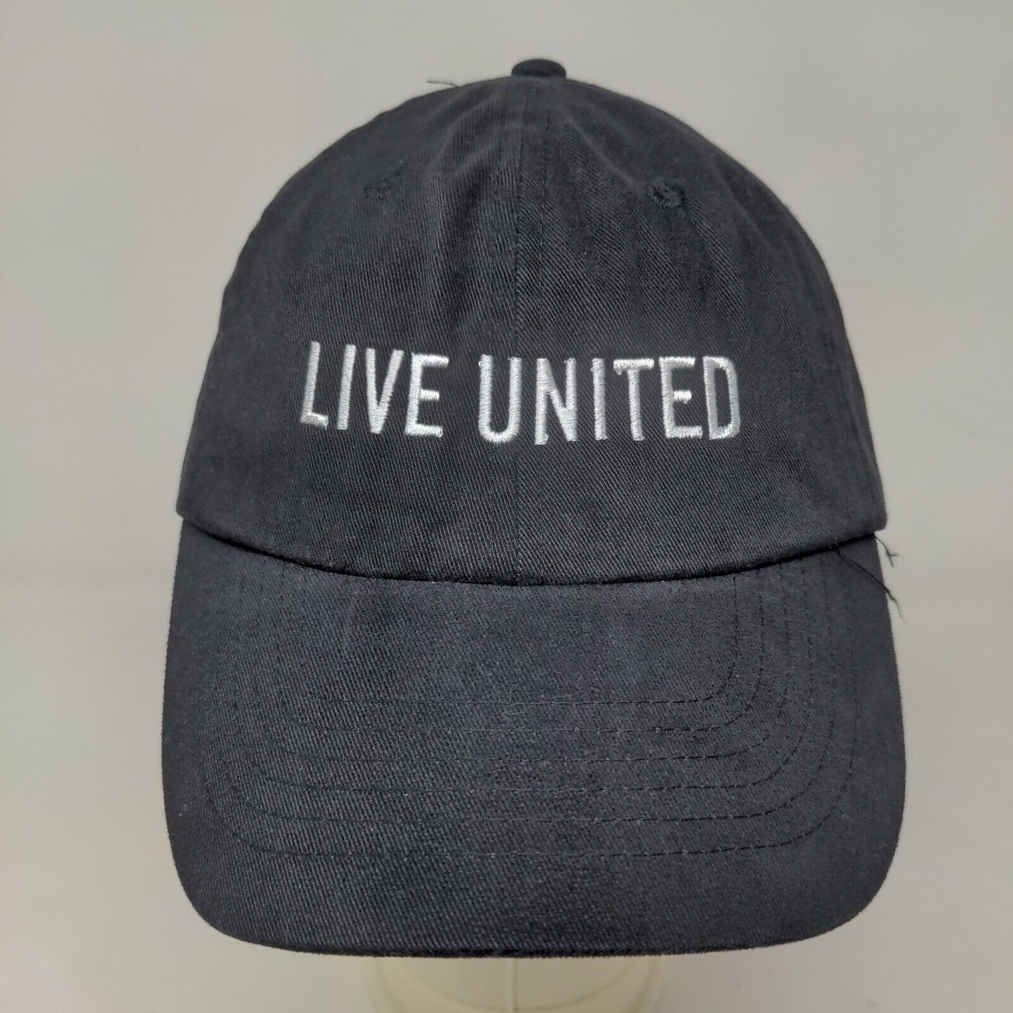 United Way Men's Slideback Hat Black Size OSFM Embroidered Live United Logo