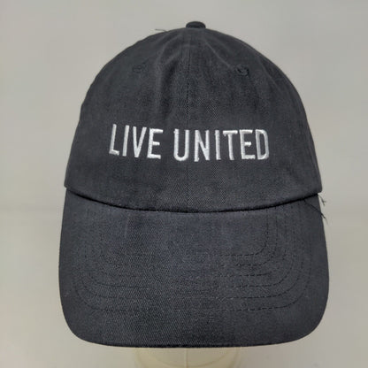 United Way Men's Slideback Hat Black Size OSFM Embroidered Live United Logo