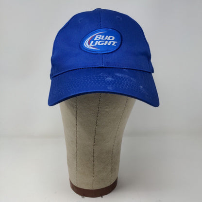Bud Light Mens Strapback Hat Blue Adjustable Embroidered Logo 100% Cotton