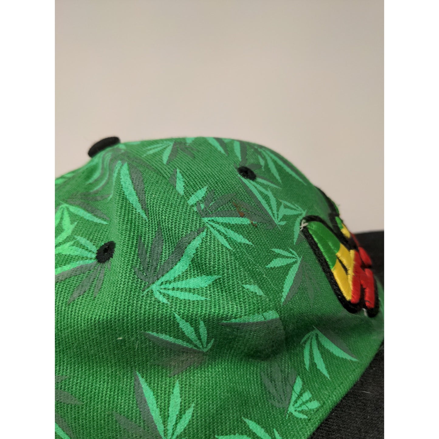 4:20 Snapback Flate Bill Hat Ganja Weed MJ Hat Green Embroidered Logo