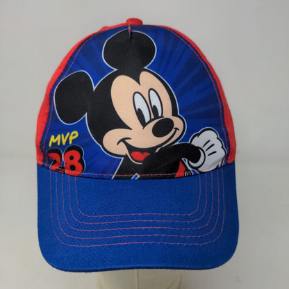 Disney Mickey Mouse Boy's Snapback Hat Blue Red OSFM Graphic Logo
