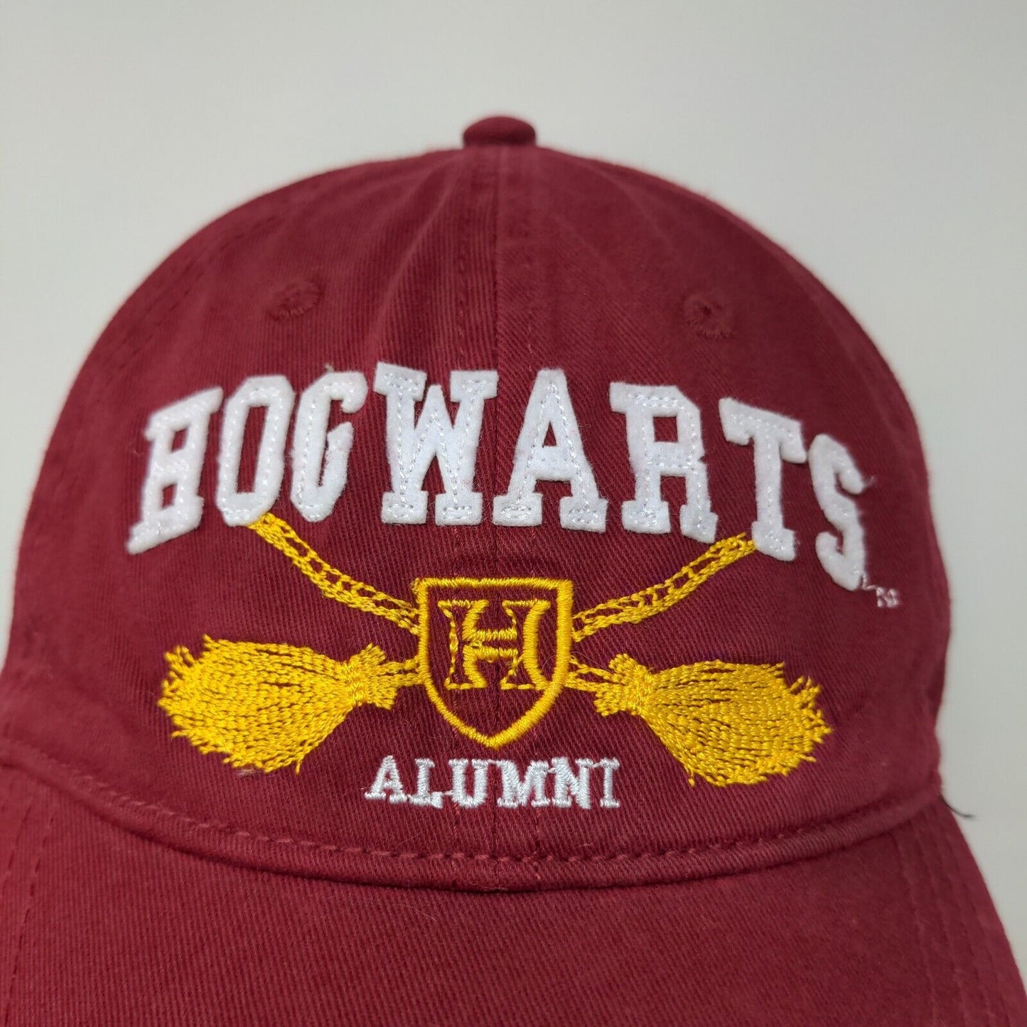 Harry Potter Men's Hogwarts Alumni Slideback Hat Red OSFM Embroidered Logo