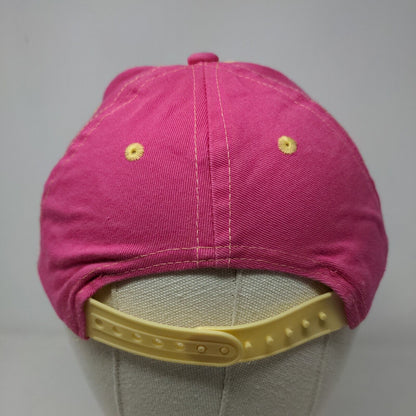Disney Girl's Snapback Hat Pink Yellow Graphic Minnie Mouse Logo Cotton