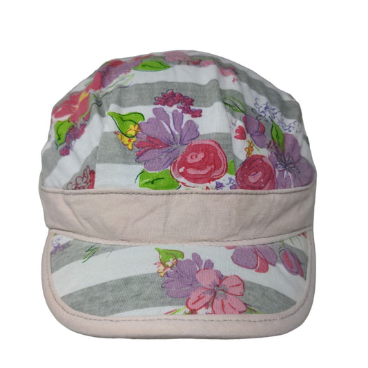 Disney Store Girl's Strapback Hat Multicolor Size SX Floral Pattern 100% Cotton