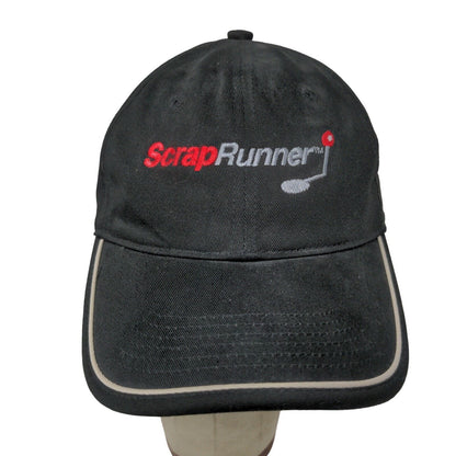 Scrap Runner Embroidered Black Slide Back Hat Cap Adjustable Spell Out Logo