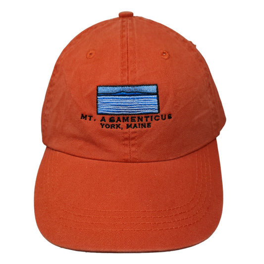 Alternative Men's Slideback Hat Orange Adjustable Embroidered Mt Agamenticus