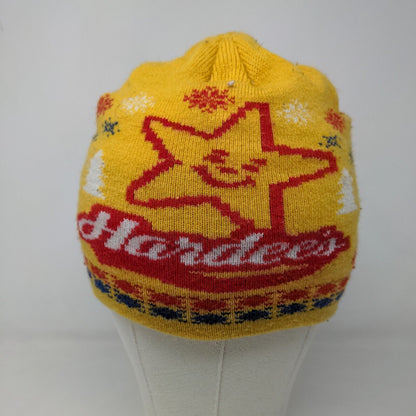 NBA Indiana Pacers Men's Knit Beanie Hat Yellow 100% Acrylic Hardee's Logo