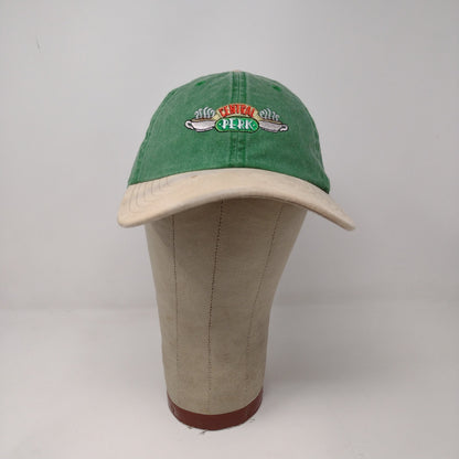 F.R.I.E.N.D.S. Central Perk Slideback Hat Embroidered Logo Green Tan Coffee