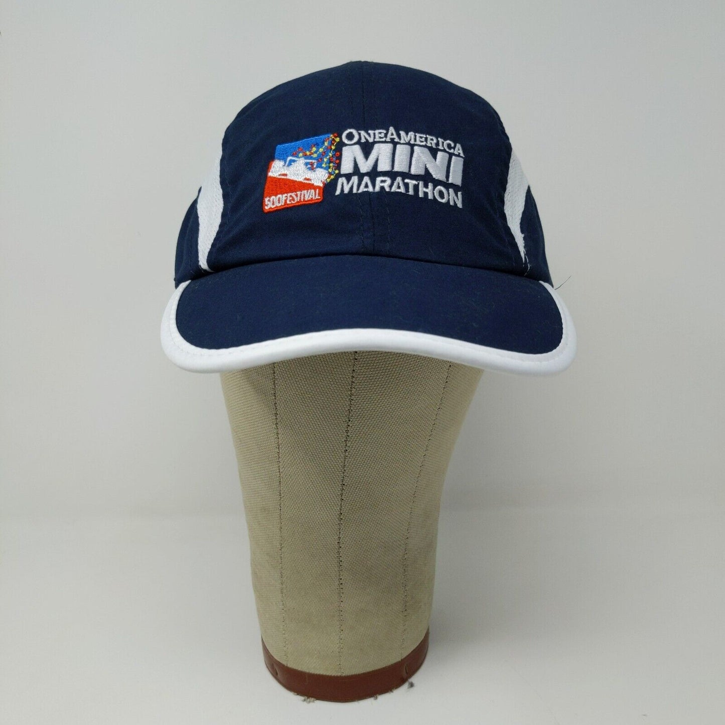 Indy 500 Festival One America Mini Marathon Blue White Embroidered Strapback Hat