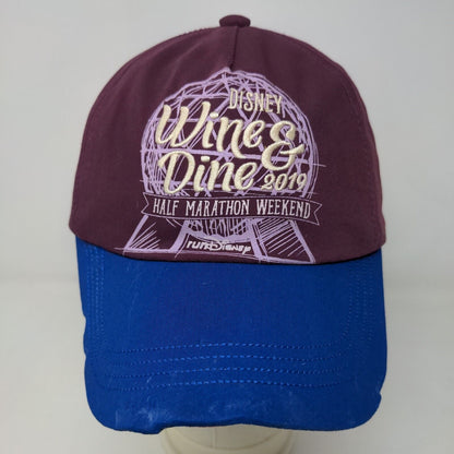 Disney Parks Men's Slideback Hat Multicolor Wine & Dine 2019 Distressed