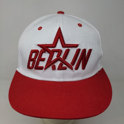 Deutschland Souvenirs Men's Snapback Hat Red White Adjustable Embroidered Logo