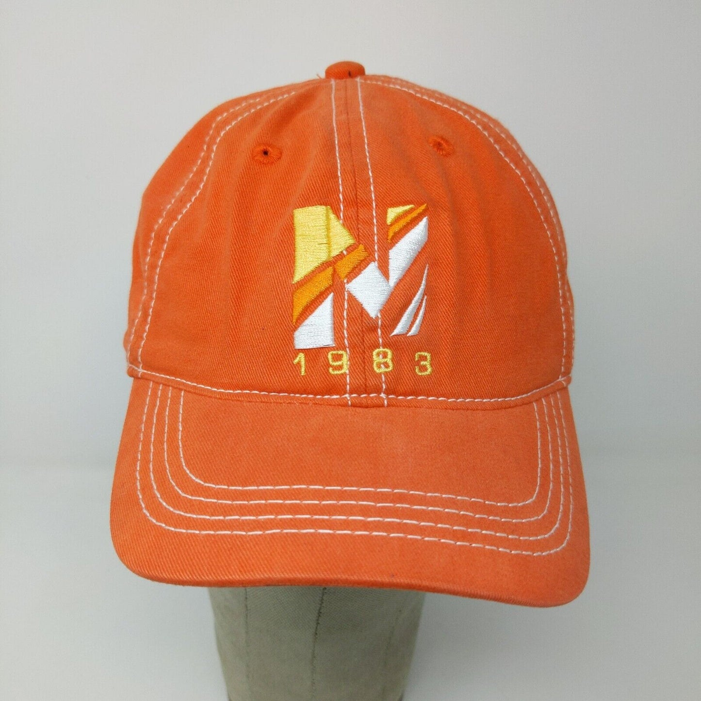 Nautica Kids Strapback Hat Orange Size L 8-12 Boys Embroidered Logo