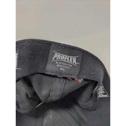 Starter Pro Flex Joe Gibbs Racing Fitted Hat Size M/L Black Embroidered Logo