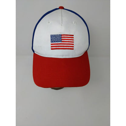 Target Patriotic American Flag Red White & Blue Slideback Hat Embroidered