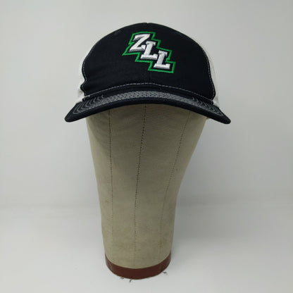 Port Authority Snapback Meshback Hat Embroidered ZLL Black White