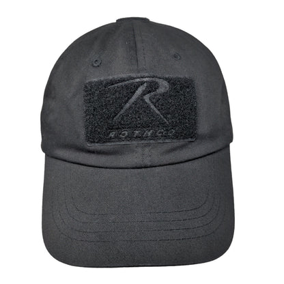 Rothco Men's Strapback Hat Black Size OSFA Big Hook & Loop Logo