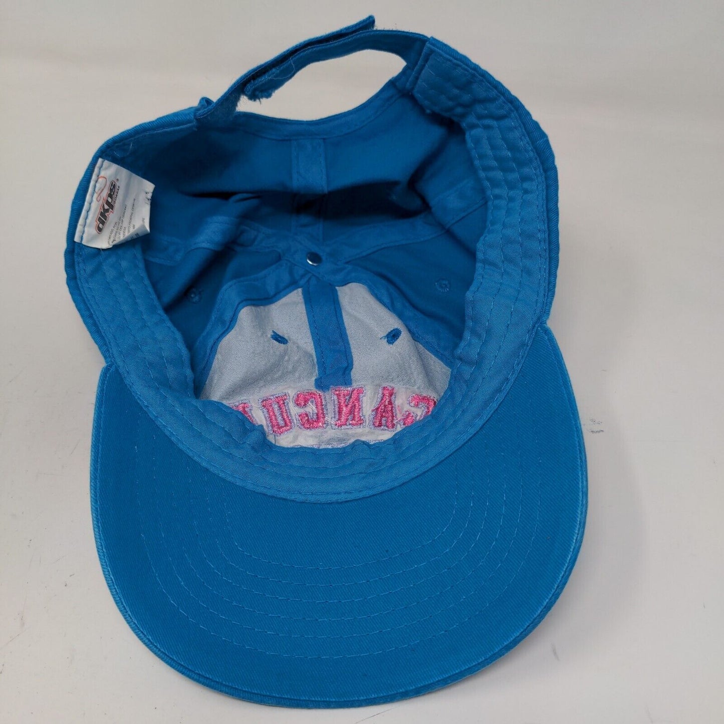 DKPS Men's Strapback Hat Blue Adjustable Embroidered Cancun Mexico Logo