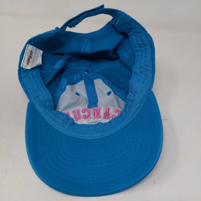 DKPS Men's Strapback Hat Blue Adjustable Embroidered Cancun Mexico Logo