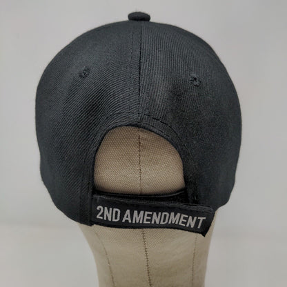 U.S. Warriors Men's 2nd Amendment 2A Strapback Hat Black Embroidered Logo