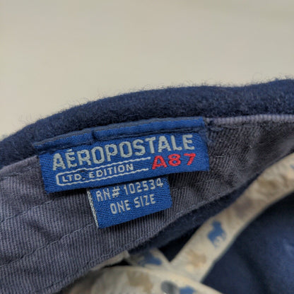 Aeropostale Men's Slideback Hat Blue Size OS Patch #87 Logo LTD Edition