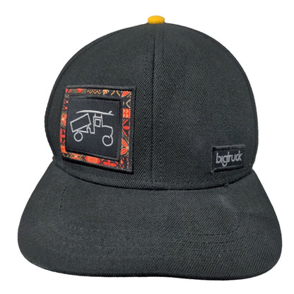 Bigtruck Men's Snapback Hat Black Size 59 Adjustable Embroidered Patches