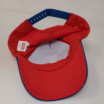 Disney Mickey Mouse Boy's Snapback Hat Blue Red OSFM Graphic Logo