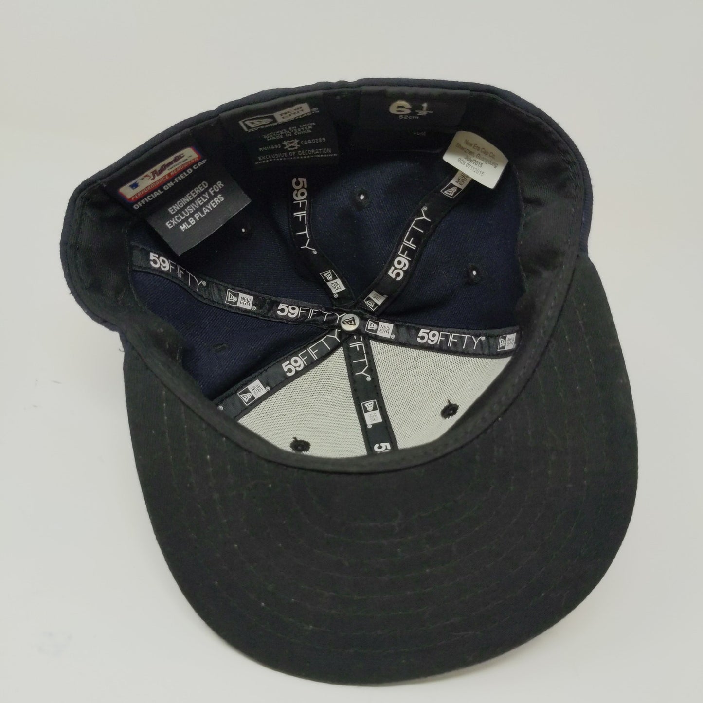 New Era 59Fifty MLB Official On-Field Cap New York Yankees Fitted SZ 6 1/2 Black